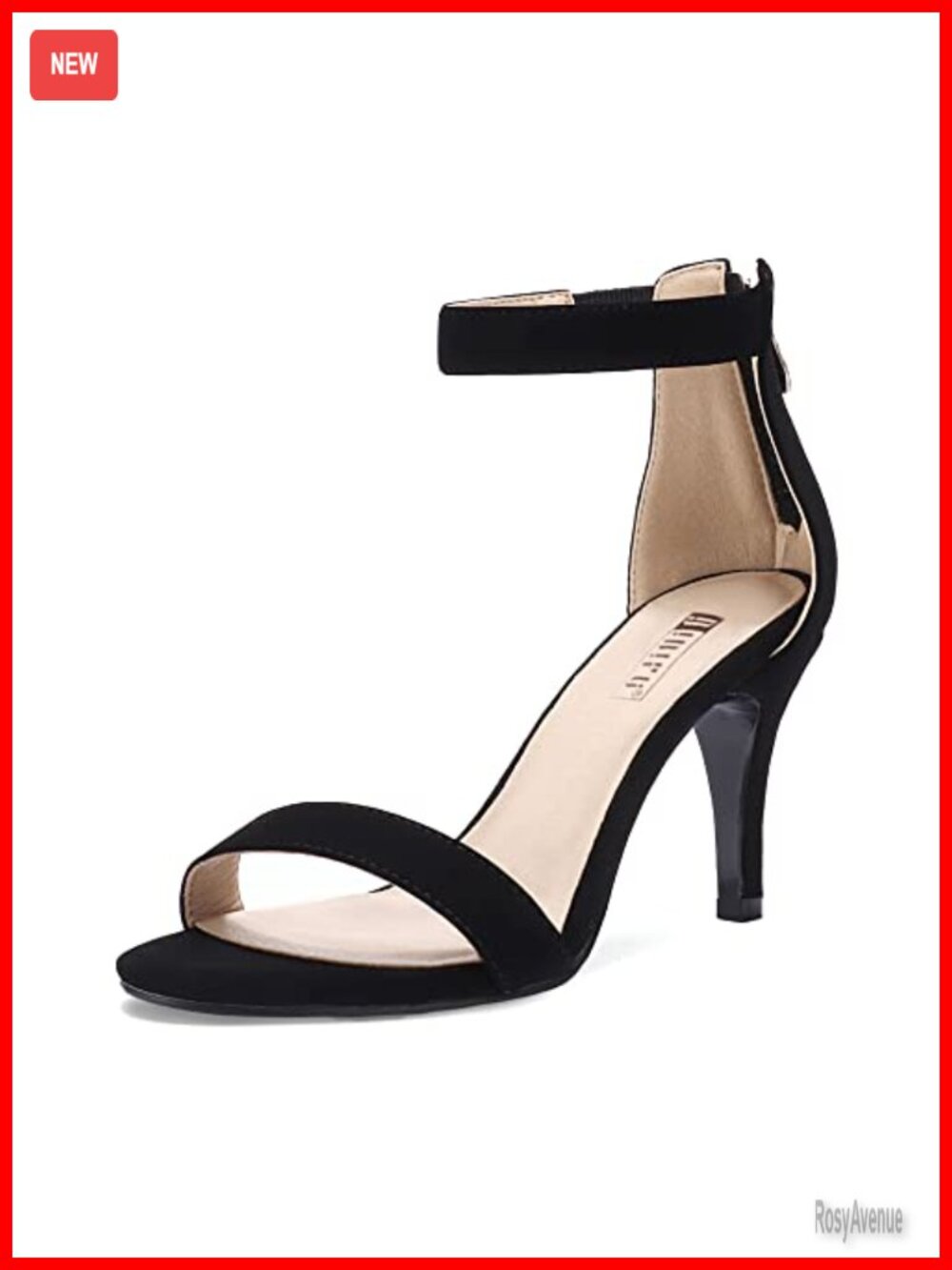 3 Inch Kitten Heels Open Toe Ankle Strap Heeled Sandals for Wedding Bridal